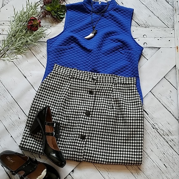 la Redoute Dresses & Skirts - VINTAGE Houndstooth Buttondown Pencil Skirt